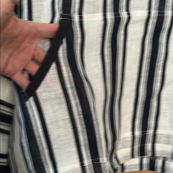 NEW Tory Burch Awning Stripe Linen Hoodie  – Size XS - Picture 8 of 12